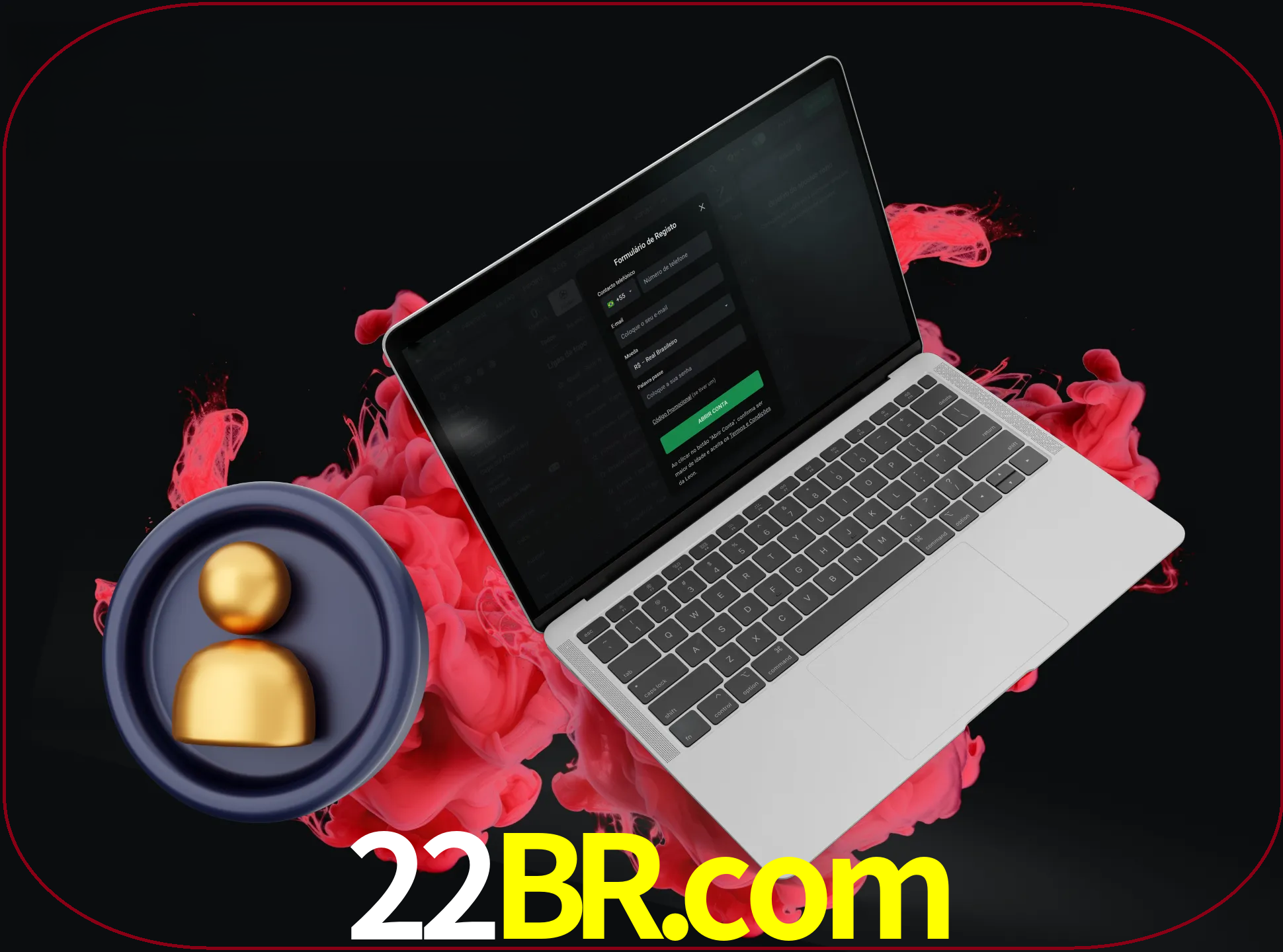 No cabeçalho do site 22br, clique no botão que o levará a um formulário especial onde terá de introduzir as suas informações actuais.