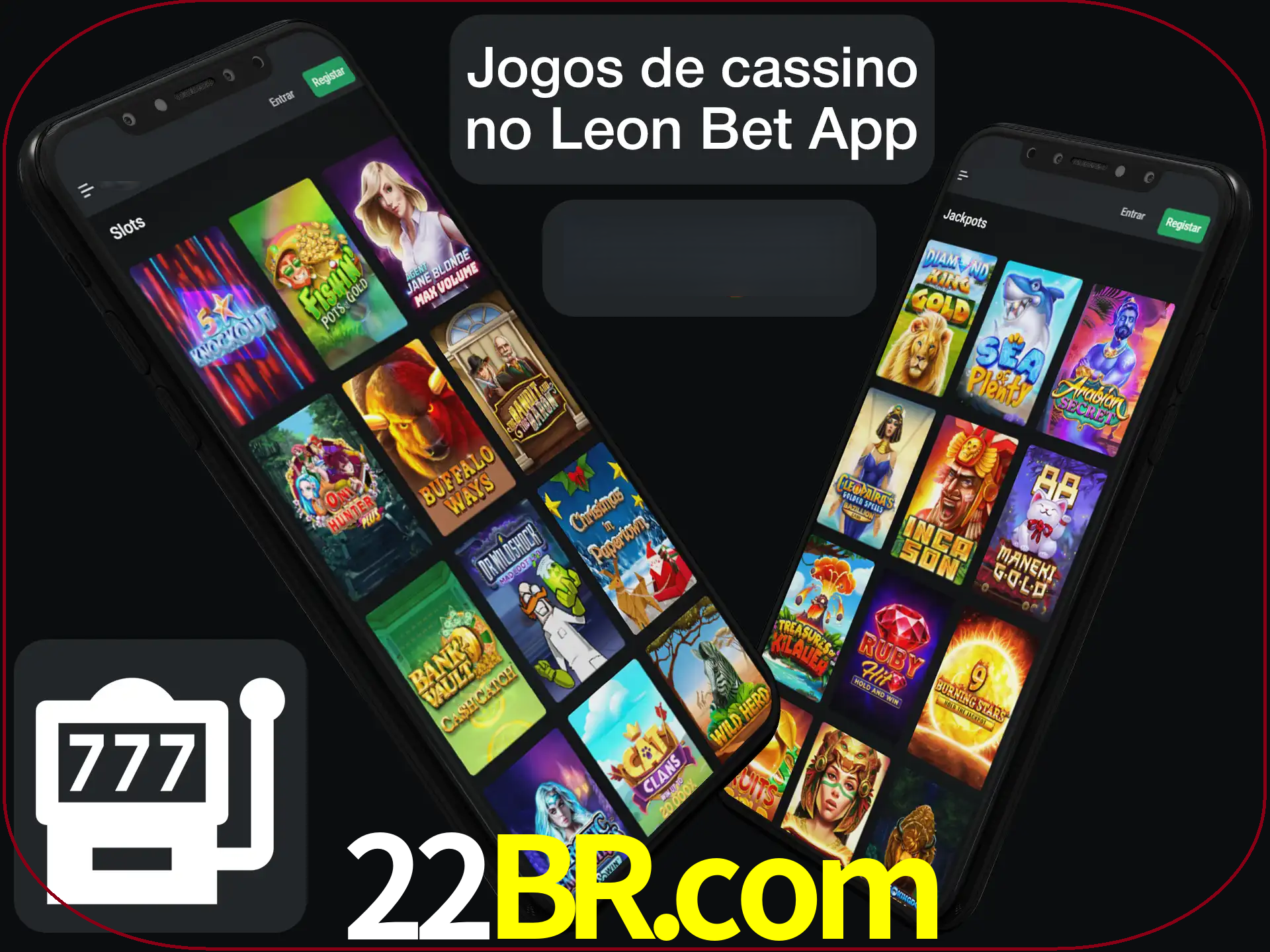 Escolha quais jogos de cassino jogar no app.