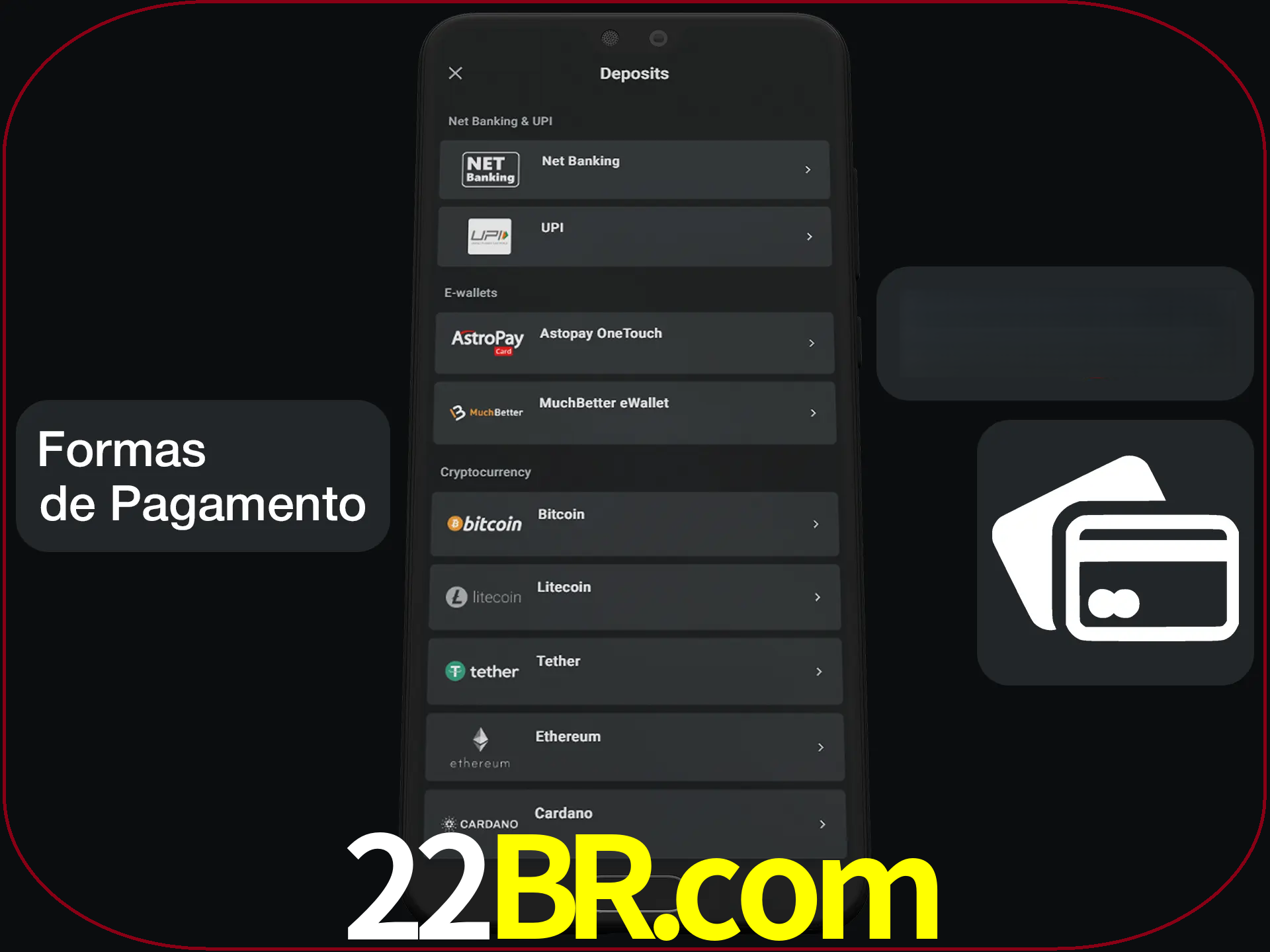 Escolha a forma de pagamento de sua preferência.