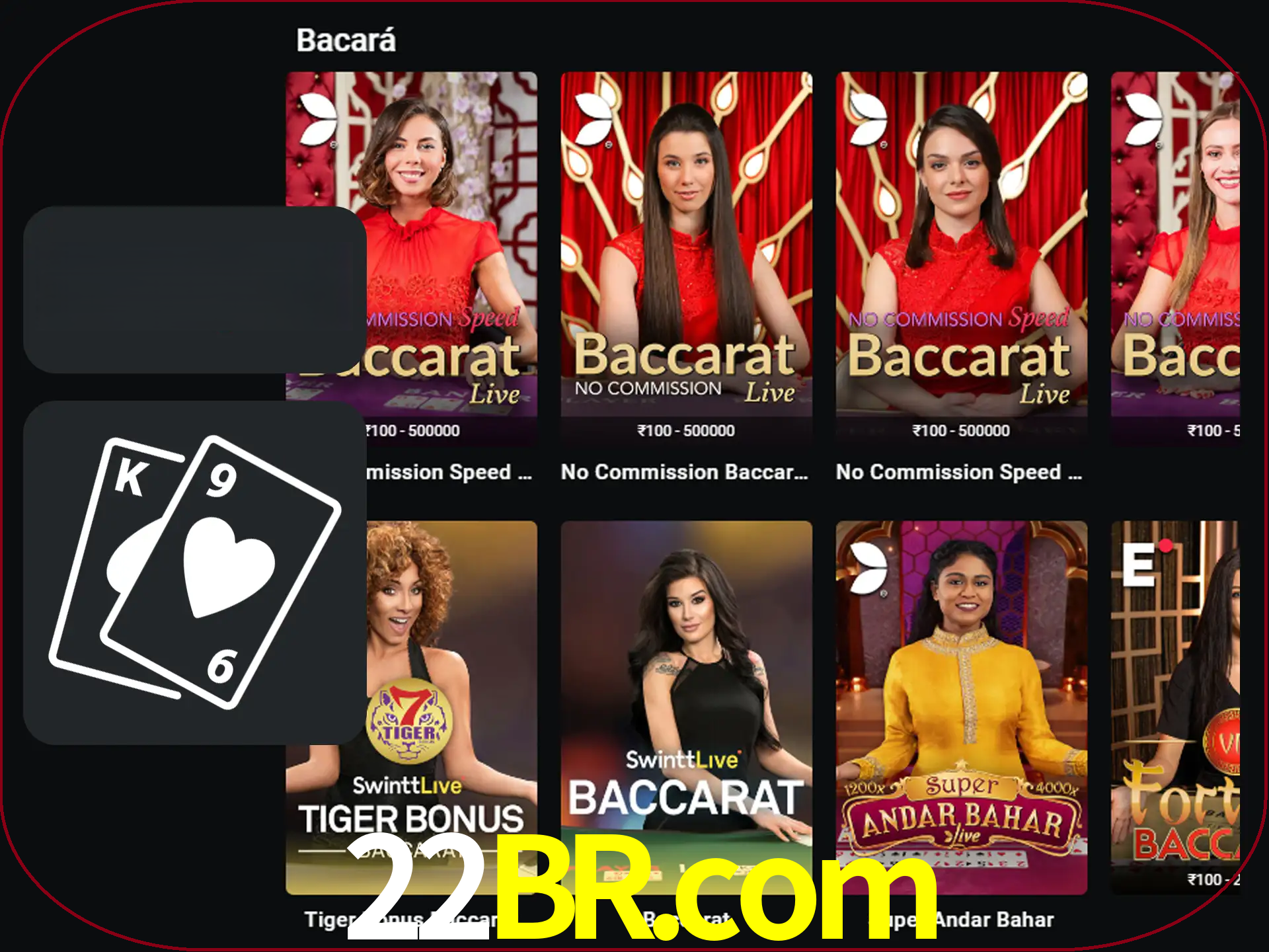 Ganhe muito dinheiro jogando jogos de bacará.