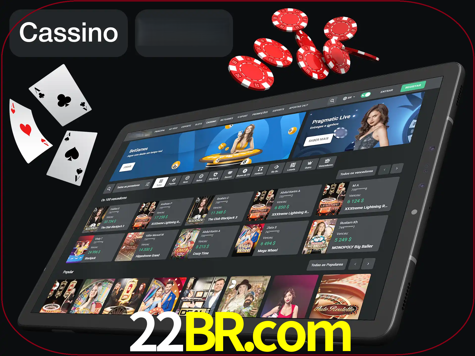 Jogue vários jogos de cassino em nosso cassino.