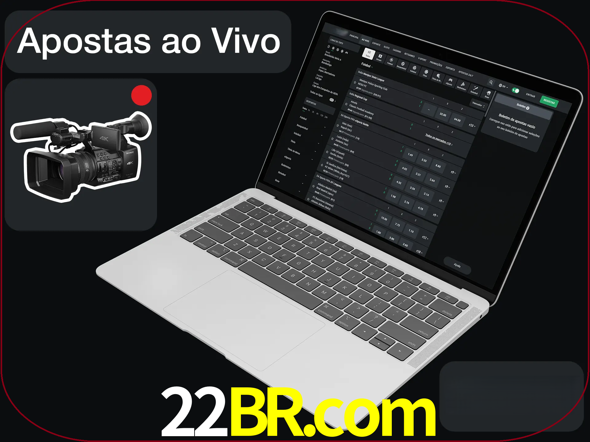 Aposte em formato ao vivo em nosso site.